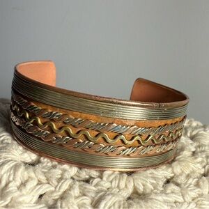 Copper and mixed metal Cuff bracelet